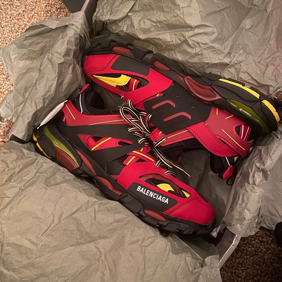 red black and yellow balenciaga